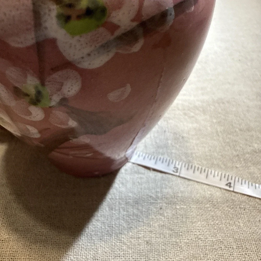 Vintage Vase Japanese‎ Cherry Blossom Hand painted Pink Bud Flower Vase 6